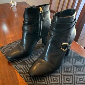 Ralph “Lauren” Black Leather Boots  sz8